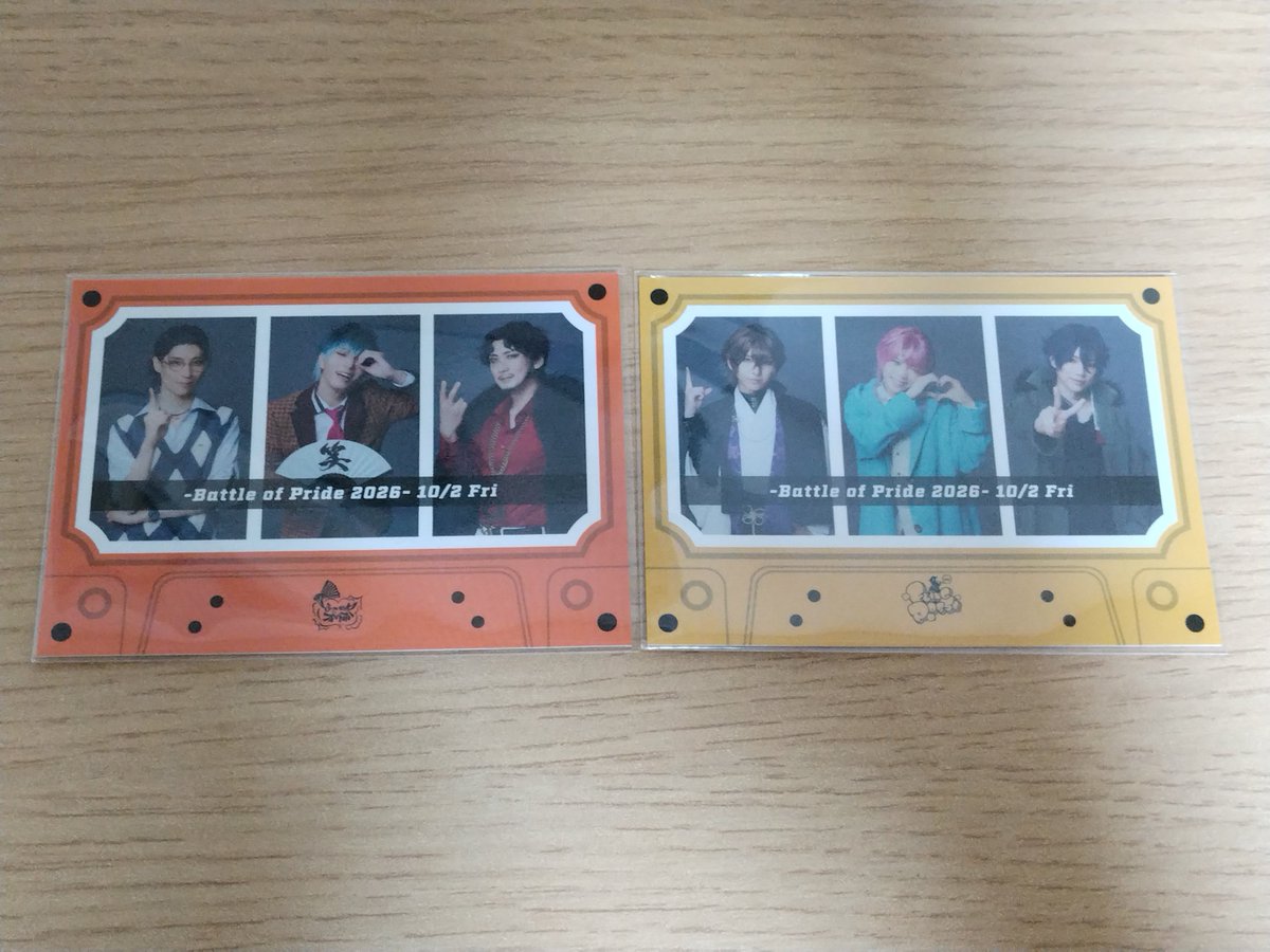 _vortexeddy's tweet photo. 【交換】ヒプステ BoP クリカ クリアカード 事前予約特典

譲
A→三郎2/空却
B→狐久里/蛇穴/正宗/道四郎2/リョータ/灯依里
特典→シブヤ/オオサカ

求
A→独歩
B→谷ケ崎
特典→イケブクロ(友人分)/D4

後日郵送＞10/4本家ライブ手渡し
ご不快でなければ比率違い可能です。
お気軽にお声かけください https://t.co/7OKvuq3oyD