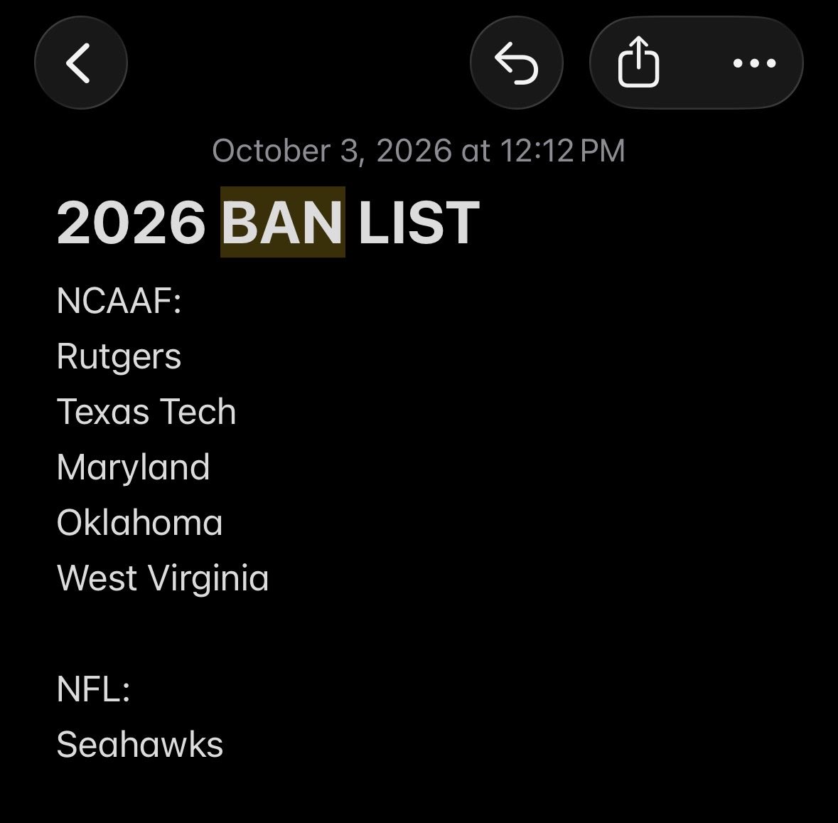 shitty_locks's tweet photo. I’d like to congratulate @WVUfootball on being the newest addition to my Ban List. Fucking bums. https://t.co/HGEFuFnK7X