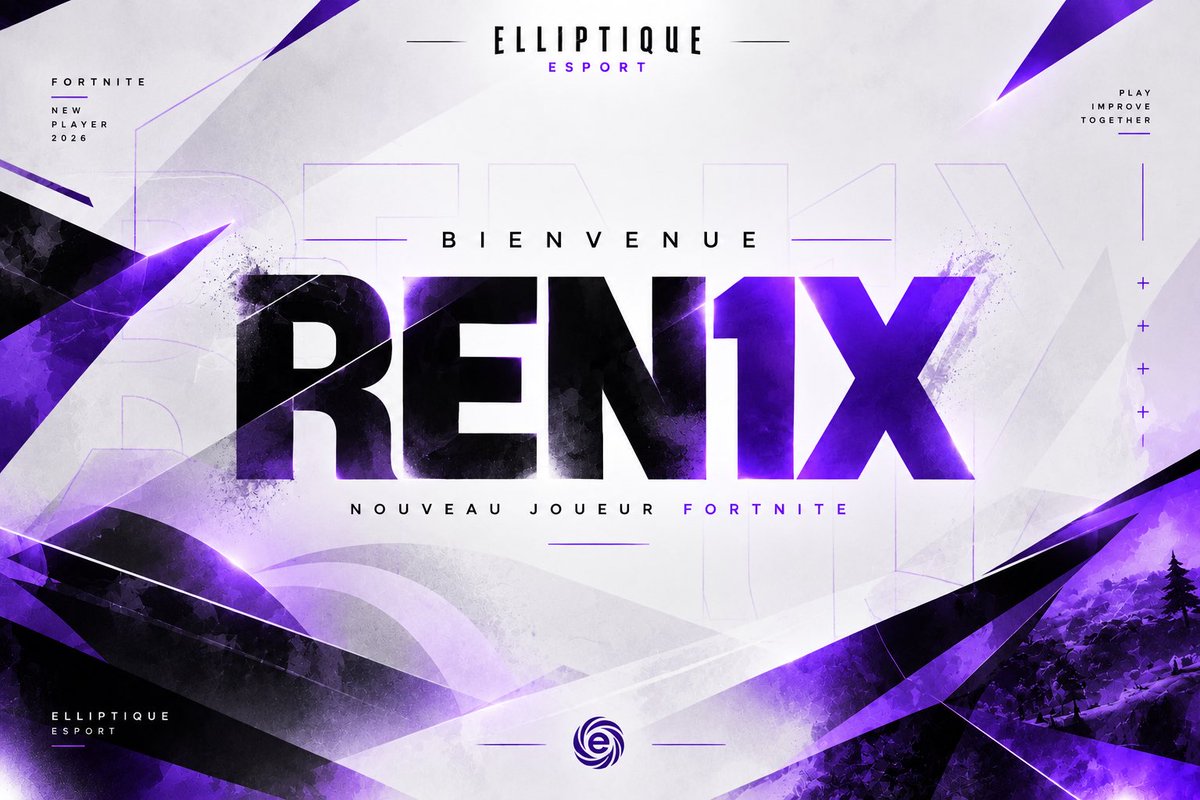 Elliptique_'s tweet photo. 🟣 REN1X rejoint ELLIPTIQUE ESPORT !

Une nouvelle page s’écrit aujourd’hui pour notre structure.
Nous sommes fiers d’annoncer l’arrivée de REN1X, nouveau joueur Fortnite au sein de l’équipe.

Un nouveau profil, une nouvelle énergie et surtout une nouvelle aventure à construire ensemble. ⚡

Nous avons hâte de vous faire découvrir ce qu’il va accomplir sous nos couleurs et de l’accompagner dans cette nouvelle étape de son parcours compétitif.

Bienvenue chez toi,  @Ren1xPrime 💜
L’aventure ne fait que commencer.

#ELLIPTIQUE #Fortnite #REN1X #Esport
