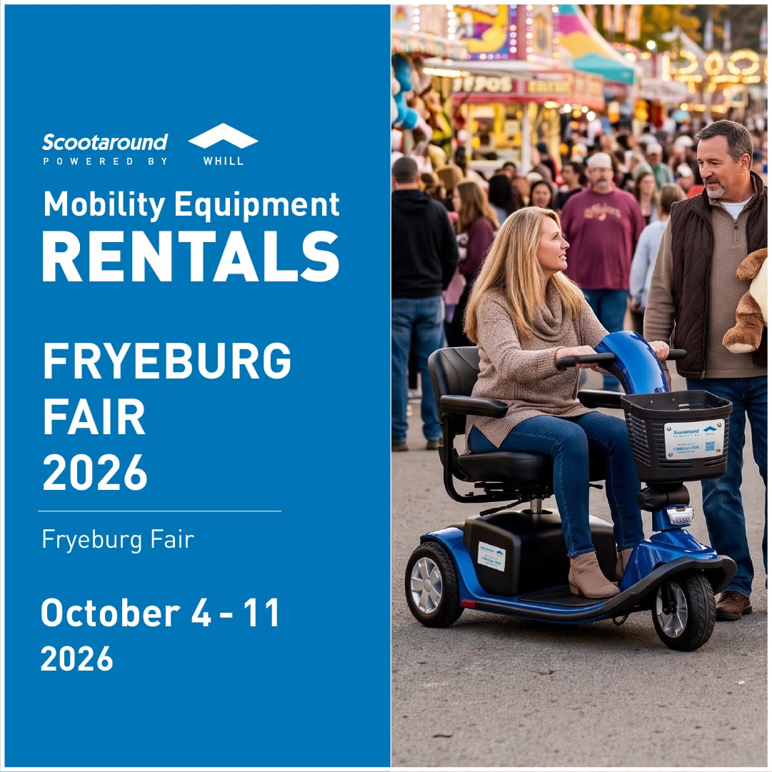 Scootaround's tweet photo. 🎡 Fryeburg Fair, here we come!

Planning to make your way through all the rides, food, games, and exhibits at the Fair? Make sure you have wheels ready for the adventure!

Reserve your scooter in advance!

#Scootaround #ScooterRental #Mobility #FryeburgFair https://t.co/XlCcI8jJri