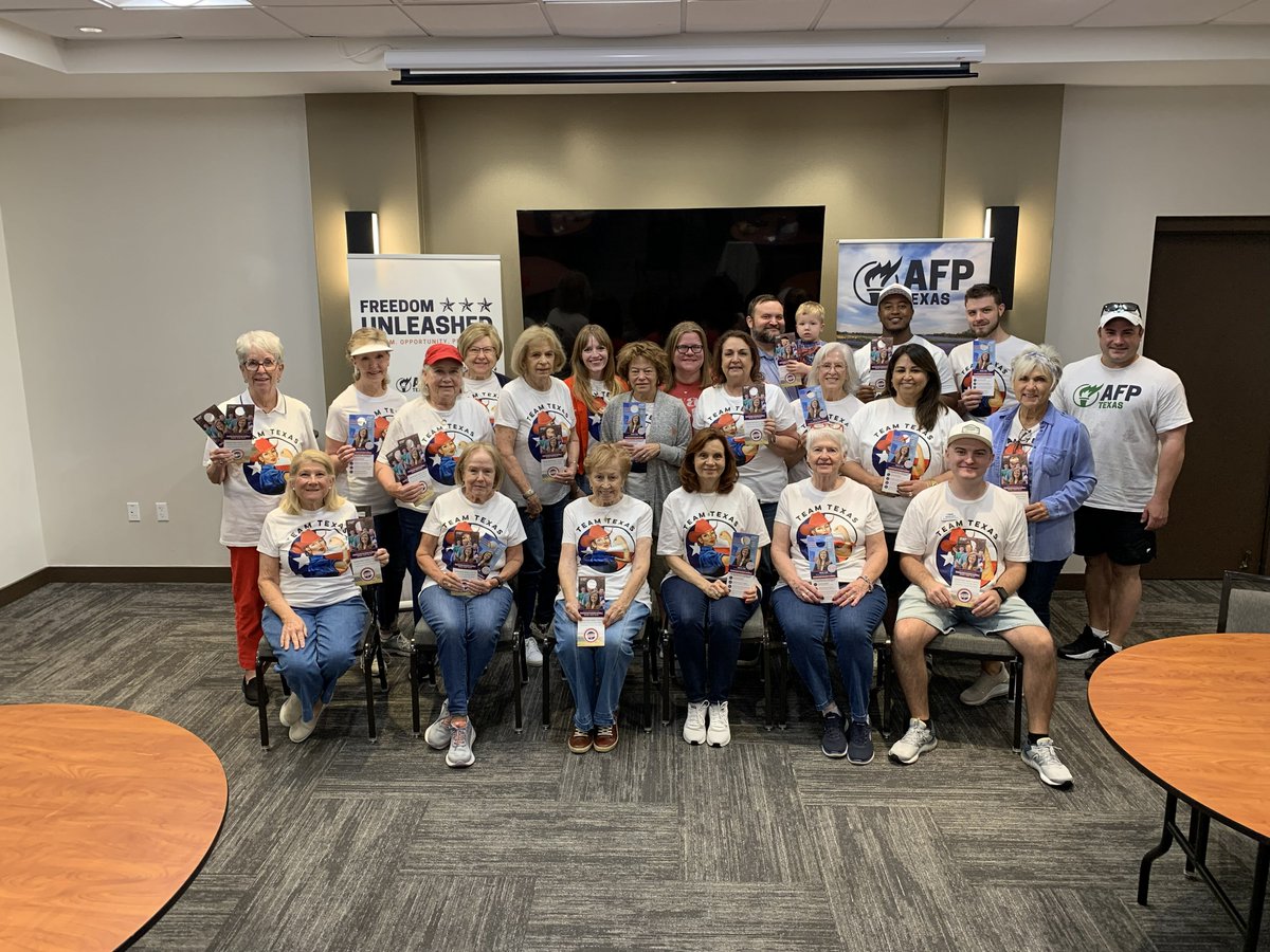 TexasAFP's tweet photo. A little rain won't slow down our Day of Action!  Partnering with @TFRW to knock doors for @CarolineForTX in Round Rock + hitting doors for @AngieChenButton in DFW #txlege https://t.co/dkvVsTM2m6