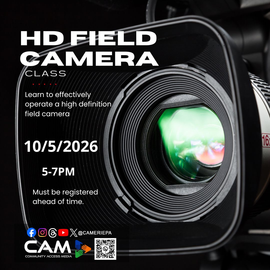 CAMEriePA's tweet photo. Sign up through our website or member portal to take a field class. Hope to see you there!
#CAMEriePA #HDFeildClass #EriePA #Classes #Videography https://t.co/cvC0XvWtJp