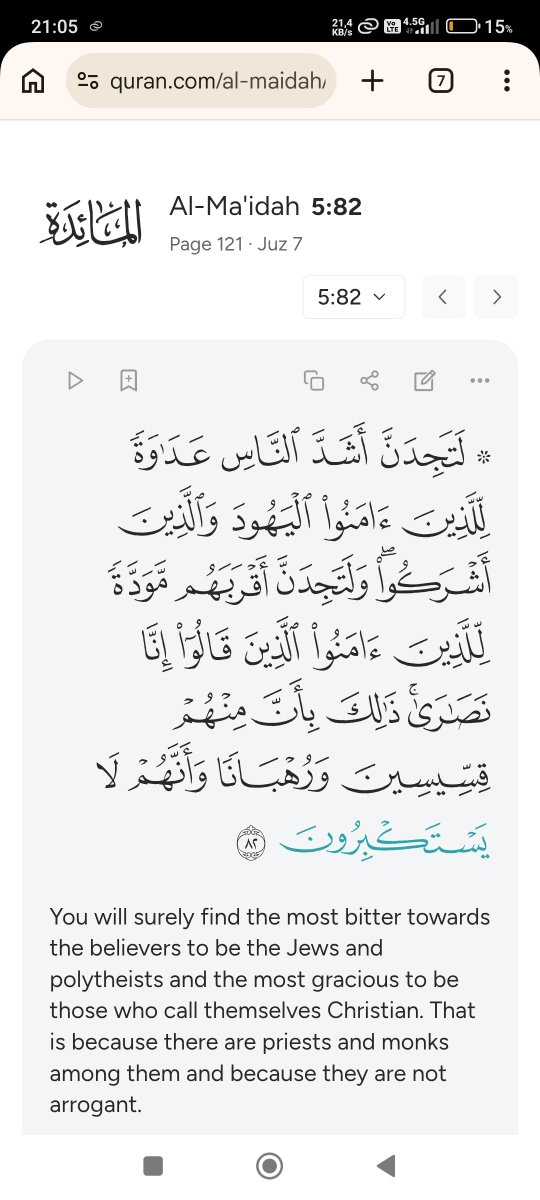 YorumMaster's tweet photo. @RickFox08615702 @RevertStoriesx The miracle of this verse is coming to pass. Maide 5:82 https://t.co/Mp0rTqwvxD