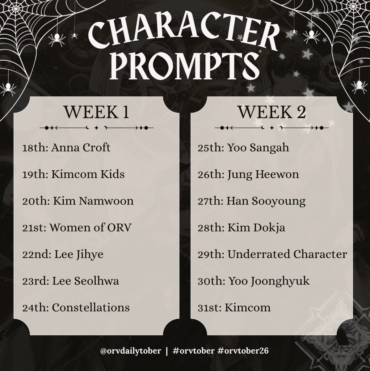 orvdailytober's tweet photo. Hello, #ORV fandom! With excitement, we introduce #ORVtober 2026 ! 

We welcome the #ORV fandom to participate by making fanarts, writing Fan-fics or anything ORV related! Please tag your works with #orvtober26 / #orvtober

From *18th October to 31st October*

*DETAILS BELOW* https://t.co/ki1cAwF7YB