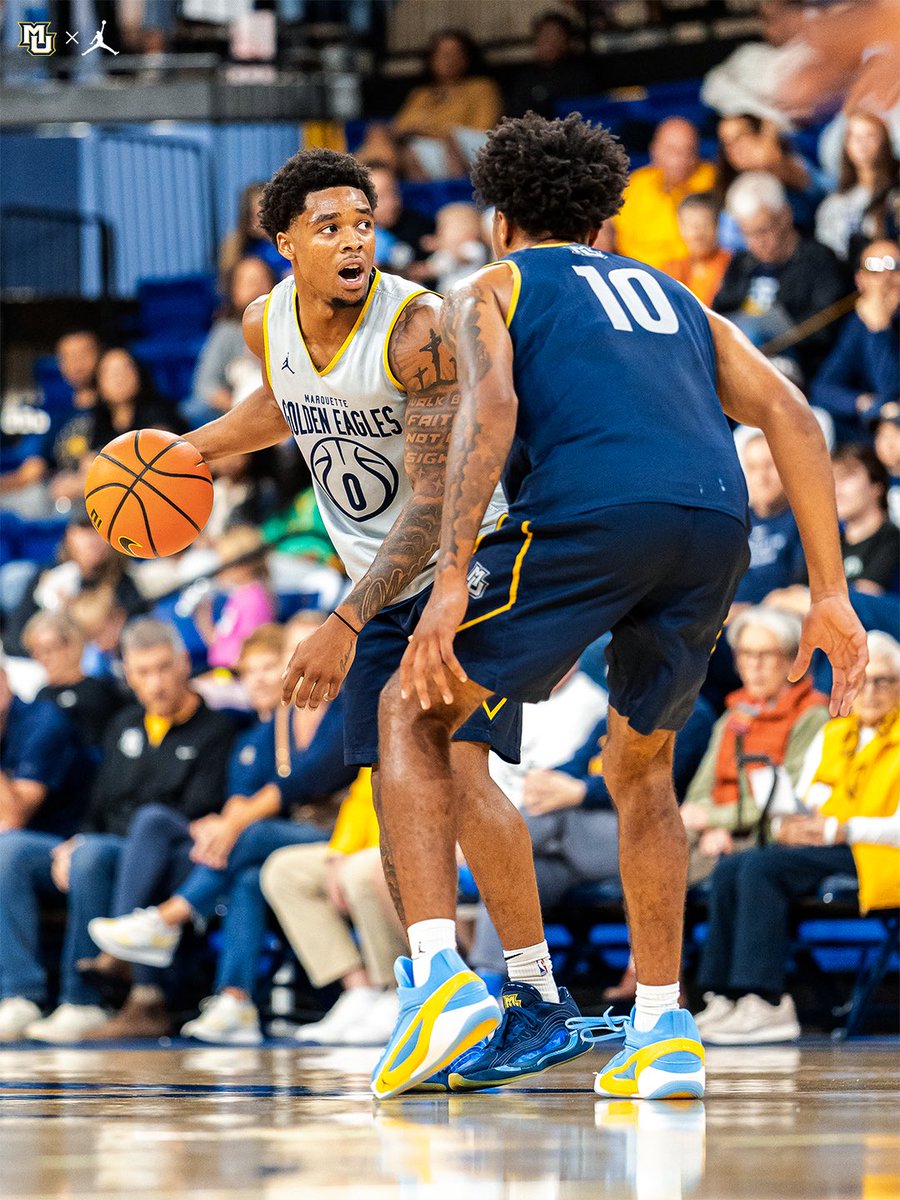 MarquetteMBB's tweet photo. Blue and Gold. Let’s get to work.

#MUBB | #WeAreMarquette https://t.co/1g7QCXeFfU