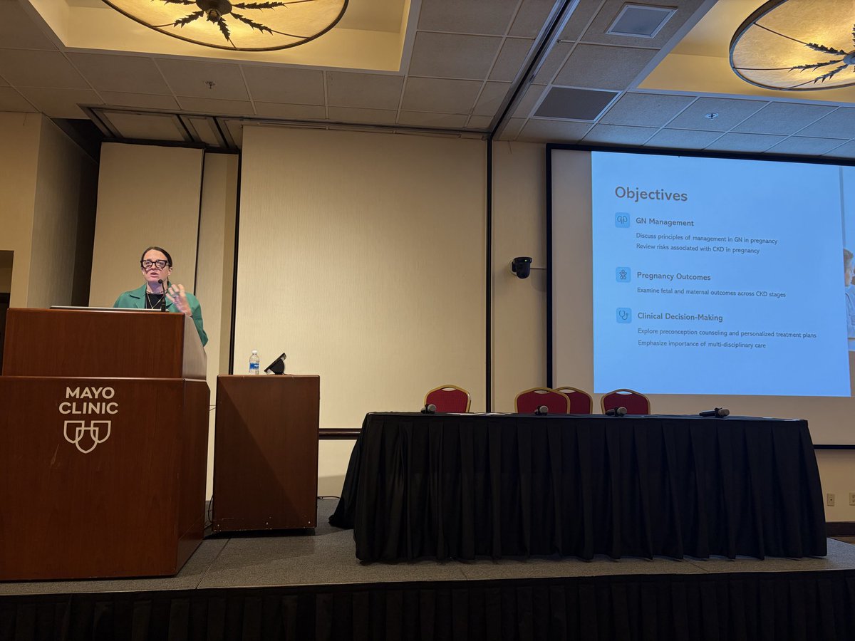 LeticiaRolonMD's tweet photo. Starting our afternoon session with a very important topic: Pregnancy Discussion and Planning in Patients with Glomerular Diseases given by our @MayoClinicNeph expert in women’s health, Dr. Andrea Kattah. https://t.co/hO458HDNFd