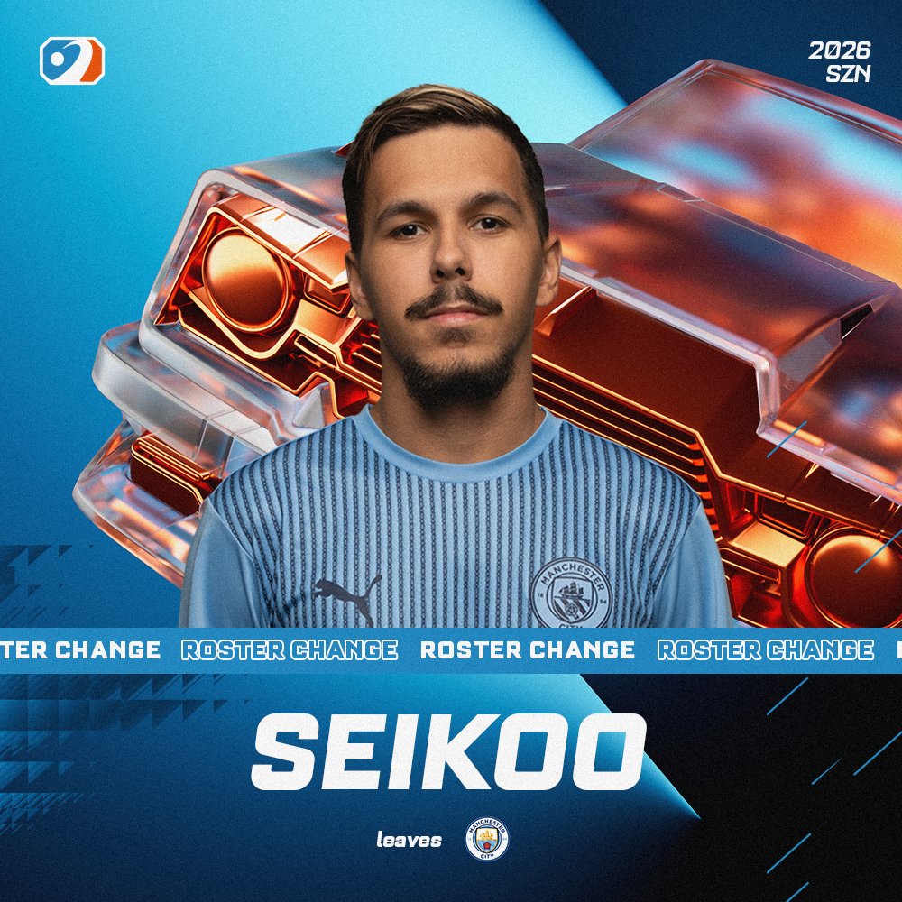 RLEsports's tweet photo. 🚨 Seikoo has announced the end of his contract at Manchester City https://t.co/p6ccw3H4Kz