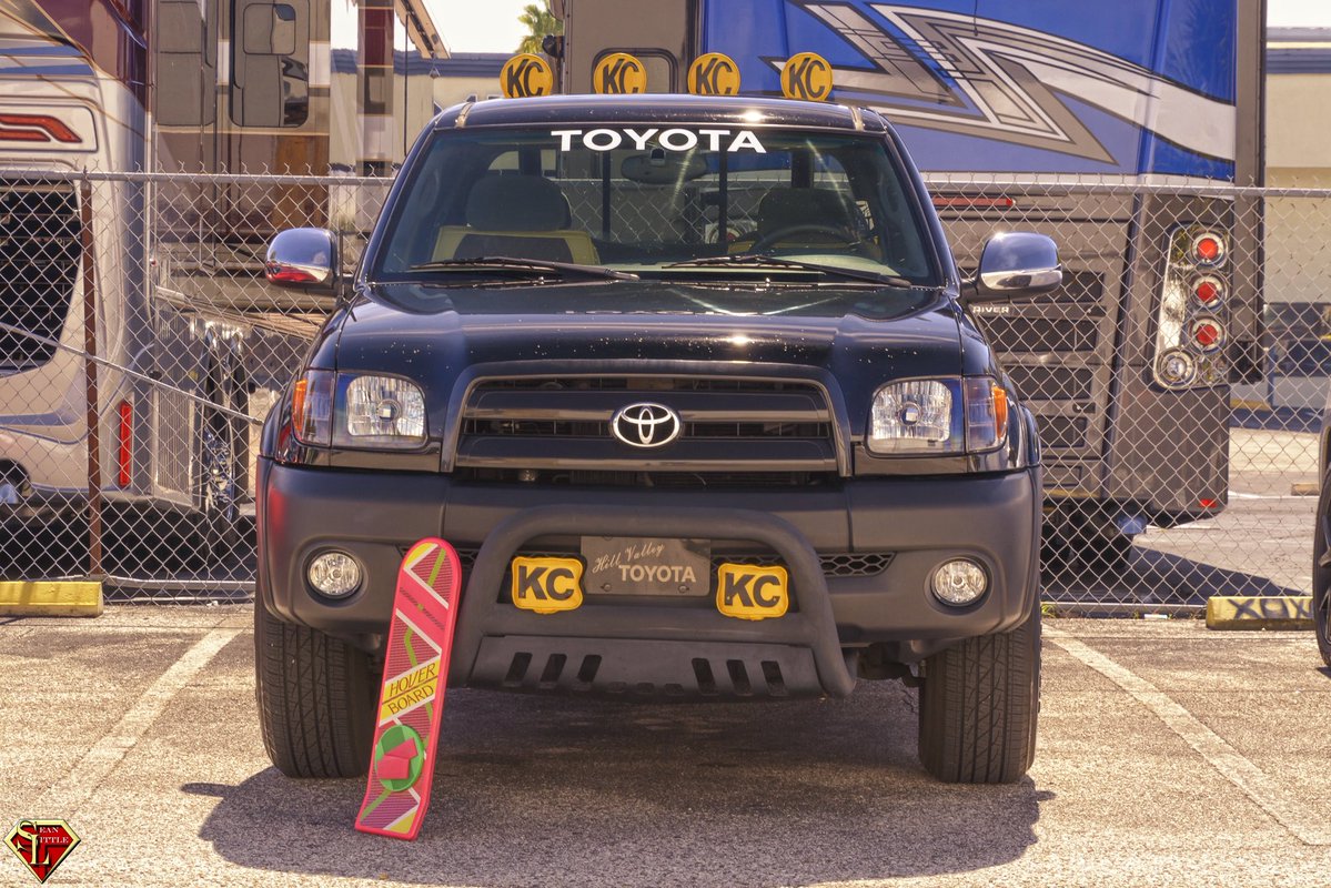 SeanLPhotog's tweet photo. the latest car show the back to the future tundra made it out to. https://t.co/2759J1bpoe