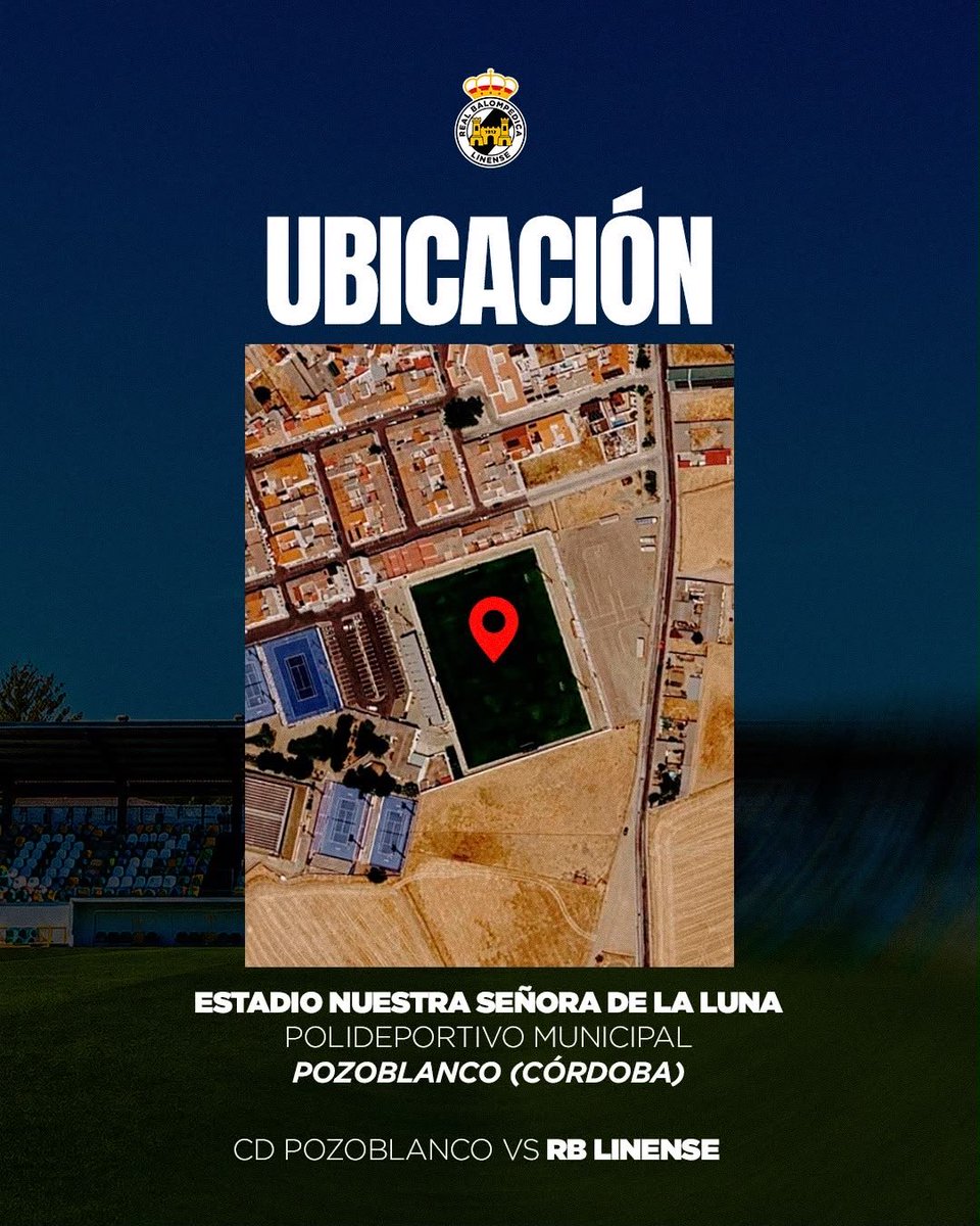 RBL1912's tweet photo. 📍 PRÓXIMA PARADA: POZOBLANCO

La Balona ya conoce el escenario de su próximo compromiso. 🏟️

🏟️ Estadio Nuestra Señora de la Luna
📌 Polideportivo Municipal · Pozoblanco (Córdoba)

⚔️ CD Pozoblanco 🆚 RB Linense

¡Nos vemos en Pozoblanco, balonos! ⚪⚫ https://t.co/hiEhYh0ZSW