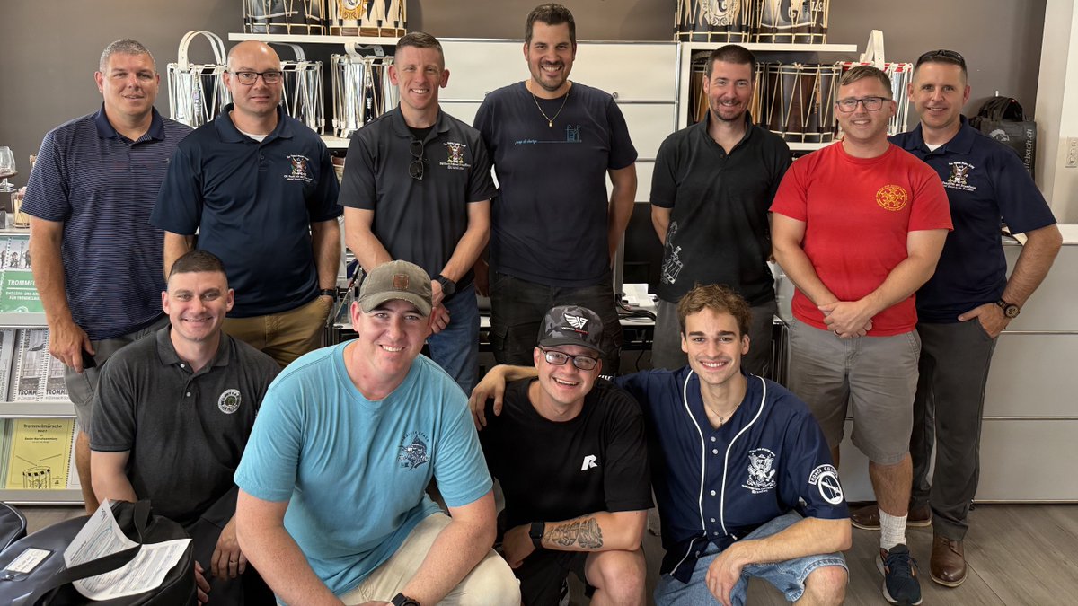 MDW_USARMY's tweet photo. While in Basel, Switzerland, last month, Soldiers from The U.S. Army Old Guard Fife and Drum Corps Drumline had the opportunity to tour local drum shops and get a behind-the-scenes look at the craftsmanship behind the instruments they use every day. They learned about the traditional construction of rope-tension drums, explored the materials and techniques used by the makers, and gained valuable insight into proper drum maintenance and care.

U.S. Army photos by Staff Sgt. Shannon Sera