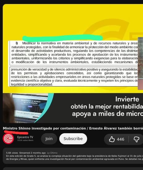 D_buscador's tweet photo. @LaSalitadelSin Keiko tiene a un ministro de Energía y Minas investigado por #contaminar ríos de las regiones del sur, como gerente d Aruntani
Ese mismo ministro PRETENDE MODIFICAR las leyes para permitir actividades extractivas➡️Es decir, CONTAMINAR y después recibir el respaldo del gobierno🍊 https://t.co/f9W8TOdukw
