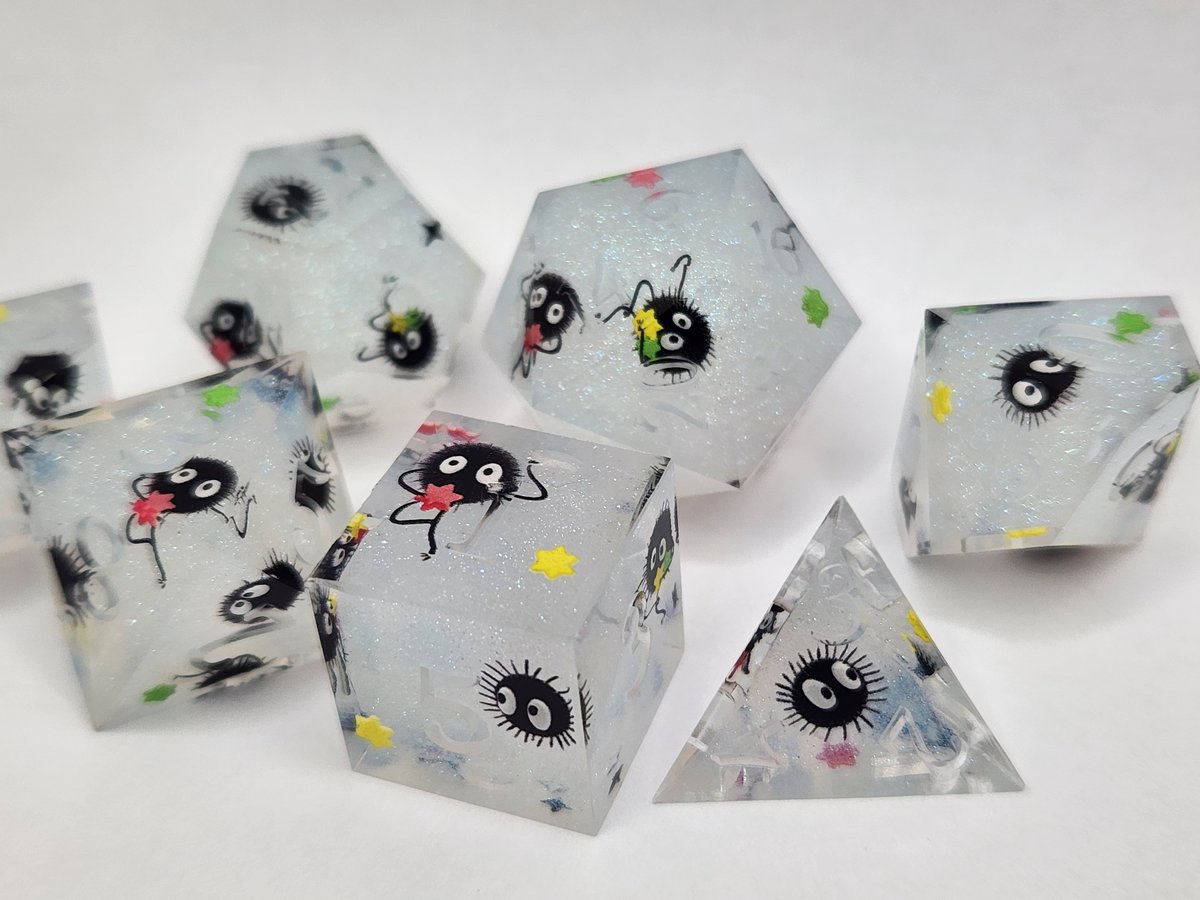 Sinnamon_Dice's tweet photo. Soot Sprite Dice Sets ⭐️ In Shimmer White and Shimmer Blue/Purple
#dnd #ttrpg #handmadedice #dice #dungeonsanddragons
https://t.co/ouFsxFcFeZ https://t.co/1yuvoSLzw0