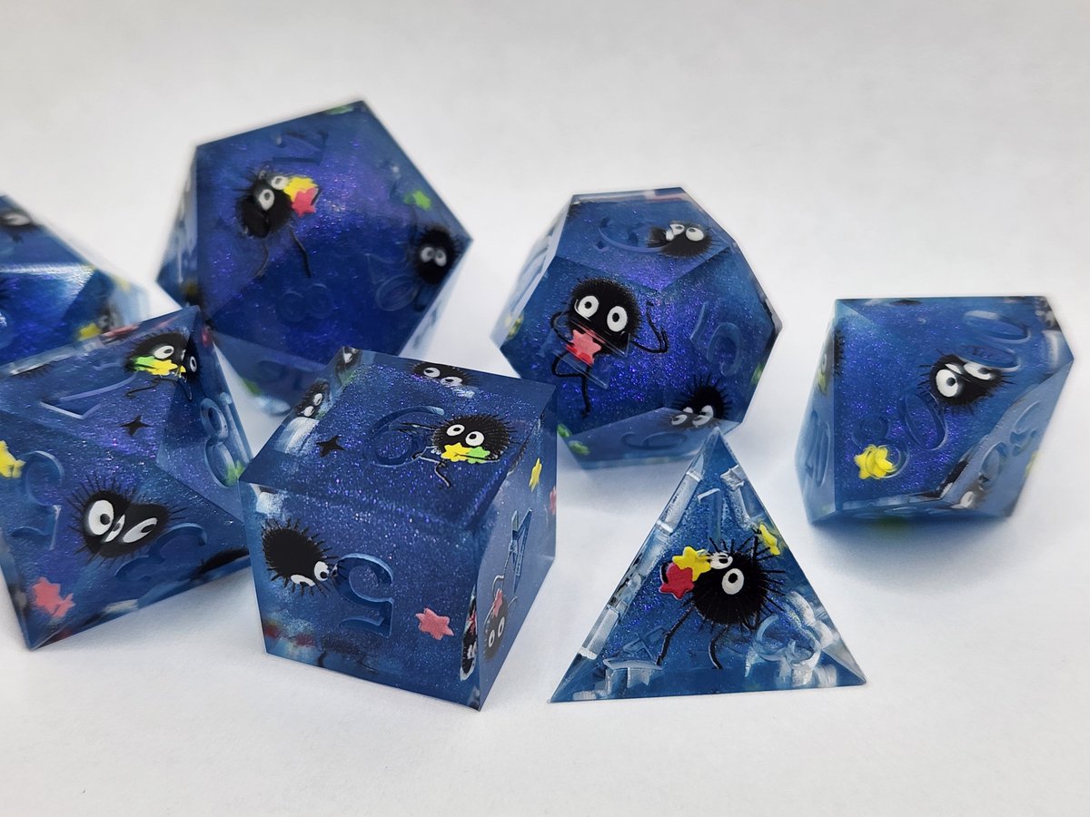 Sinnamon_Dice's tweet photo. Soot Sprite Dice Sets ⭐️ In Shimmer White and Shimmer Blue/Purple
#dnd #ttrpg #handmadedice #dice #dungeonsanddragons
https://t.co/ouFsxFcFeZ https://t.co/1yuvoSLzw0