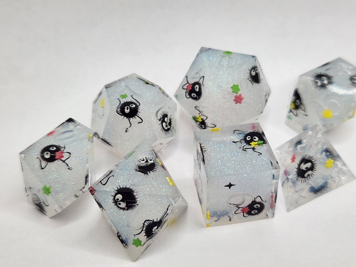 Sinnamon_Dice's tweet photo. Soot Sprite Dice Sets ⭐️ In Shimmer White and Shimmer Blue/Purple
#dnd #ttrpg #handmadedice #dice #dungeonsanddragons
https://t.co/ouFsxFcFeZ https://t.co/1yuvoSLzw0