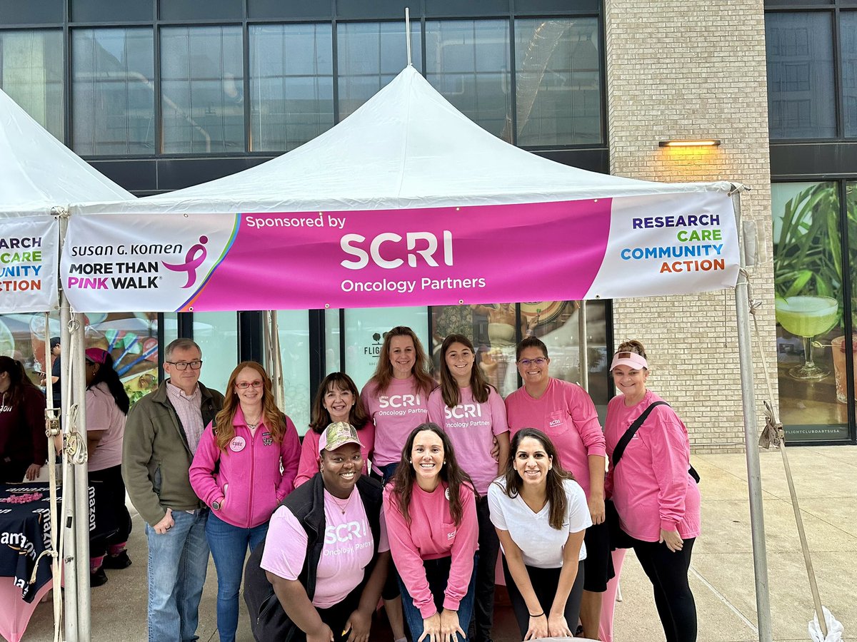 ErikaHamilton9's tweet photo. Special time for @SCRIOncology this morning at @SusanGKomen walk in #Nashville! 

So fun to be with our community and our patients! We love 💗 them! https://t.co/H5EUbWAZXP