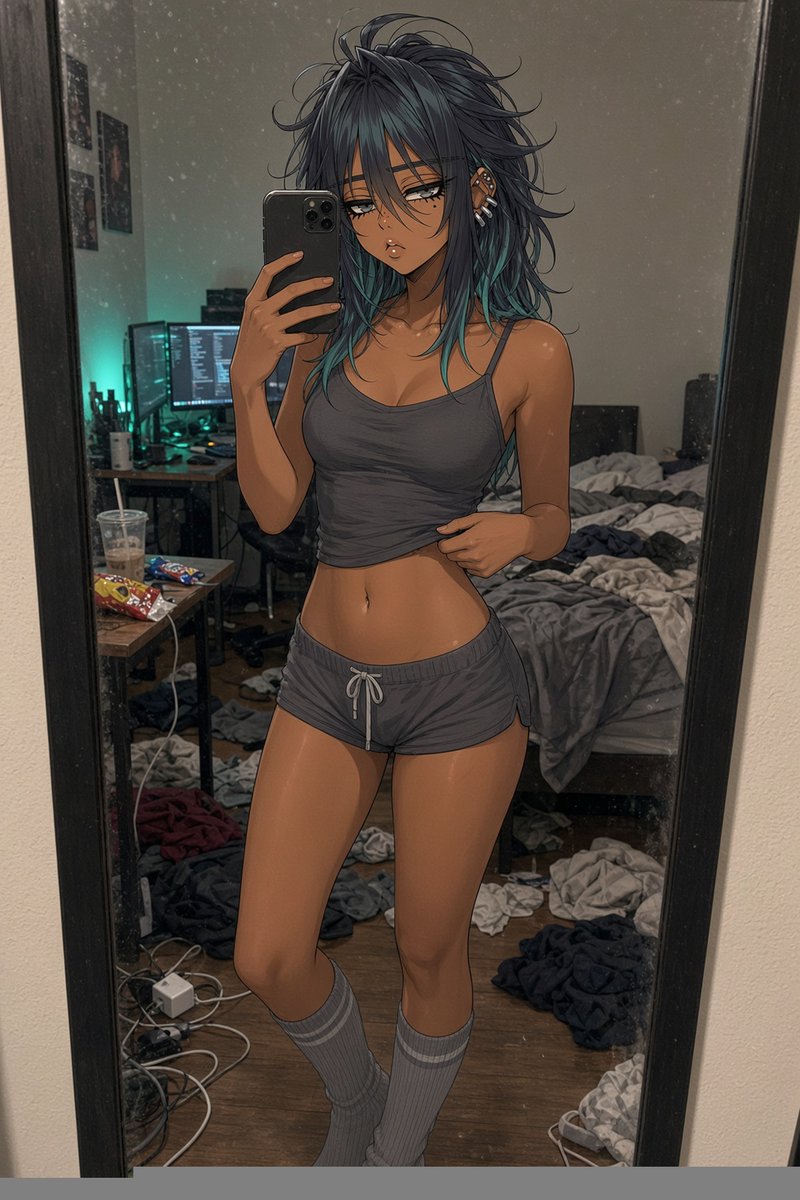 scottyoffline's tweet photo. was gonna clean but thought i looked cute https://t.co/sMgulDLgrt