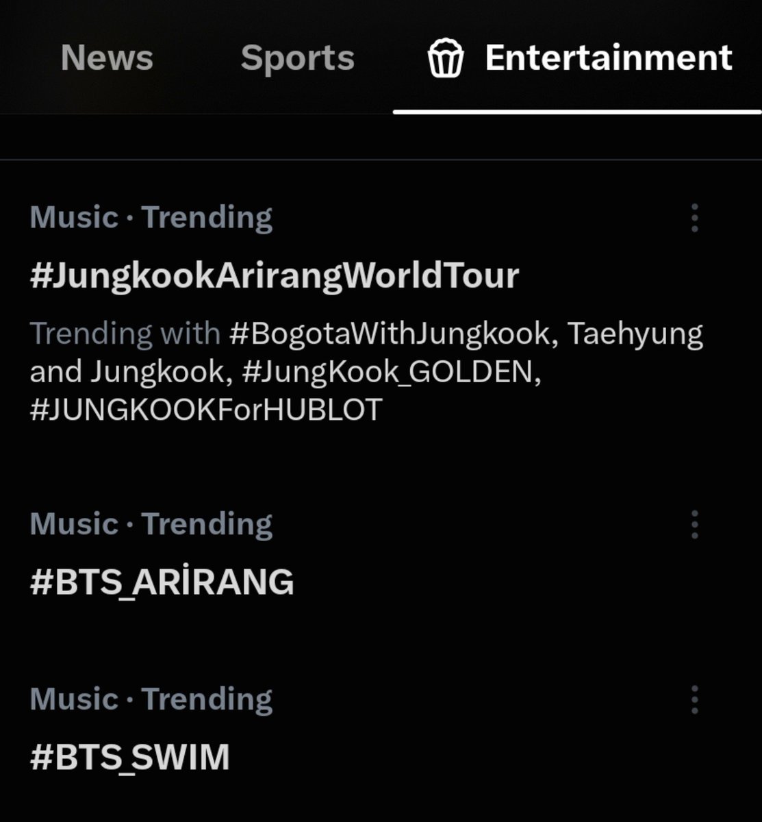 linah_45's tweet photo. Top 3 trending topic worldwide  right now on entertainment: https://t.co/LbvpvgQ6J4