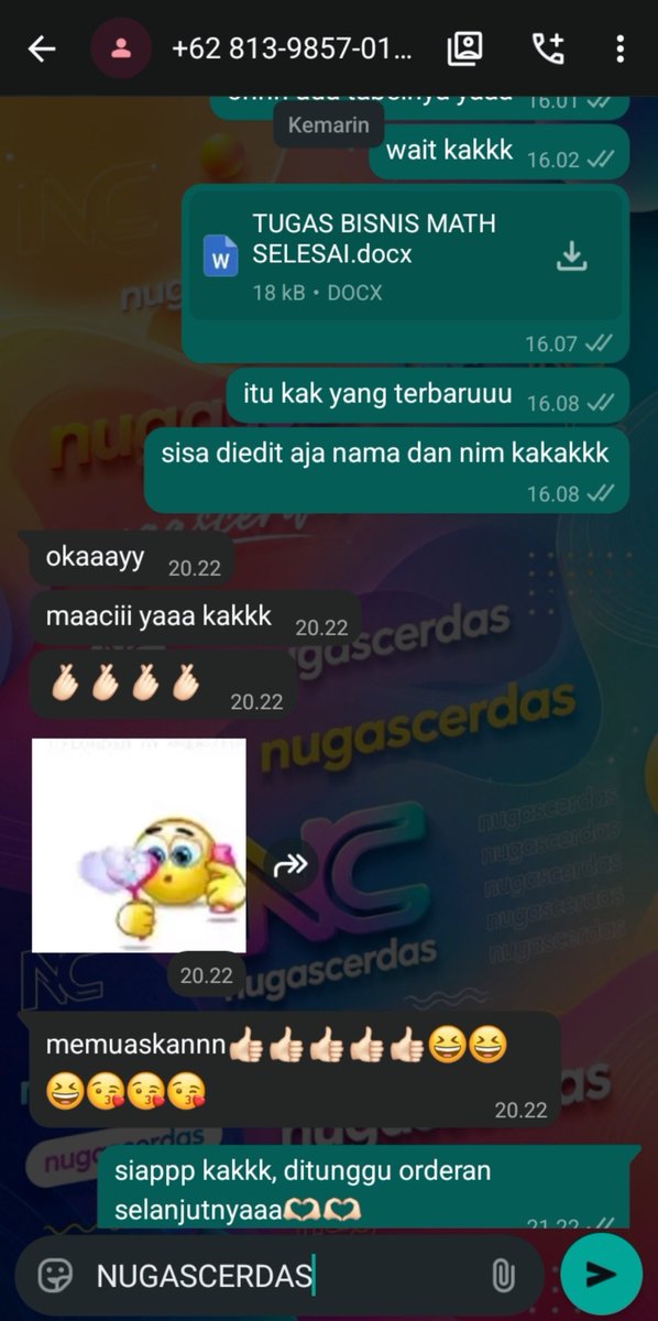 nugascerdas's tweet photo. Respon cust yang kayak gini yang bikin semangat terus👌🏻 https://t.co/O10CvVrYec
