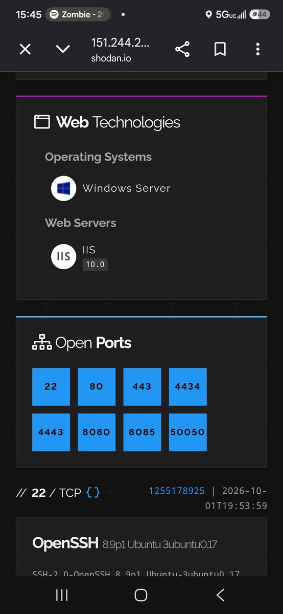 elijah_martin18's tweet photo. This was incredibly satisfying.... you should do it!
Abuseipdb: grab a reported ip; check threatfox. If it is not a reported IOC, you can collect evidence free and publicly available, and submit it.
Look it up on #shodan .
For me, I was able to see they had several open ports, and some very odd numbered ones.
Additionally, the reported OS type was Windows 10 running an IIS web server. However, if you look at the SSH SSL, it showed they were really running UBUNTU.
The dead giveaway this was a threat C2 was really the fact that it had an SSL title COBALT STRIKE C2, and the location and contact details were spoofed.
Using this informationg I was able to submit to threatfox and also email the ISP hosting the threat using the evidence obtained as well as the abuseipdb report on what they were attempting.
A fun pasttime to take down some crackers.
#cyber #ethicalhacker
