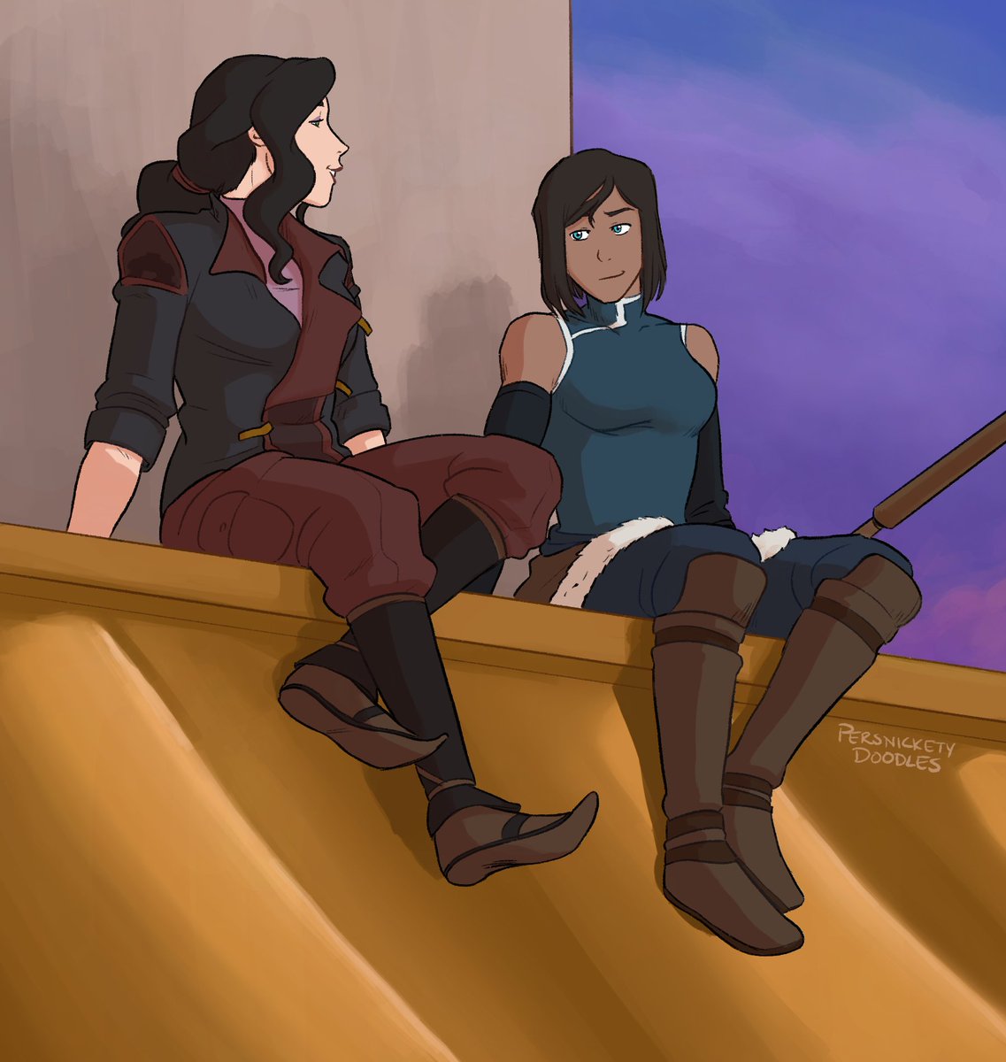 _persnickety_'s tweet photo. Taking a break #korrasami https://t.co/L9qFcKWAev