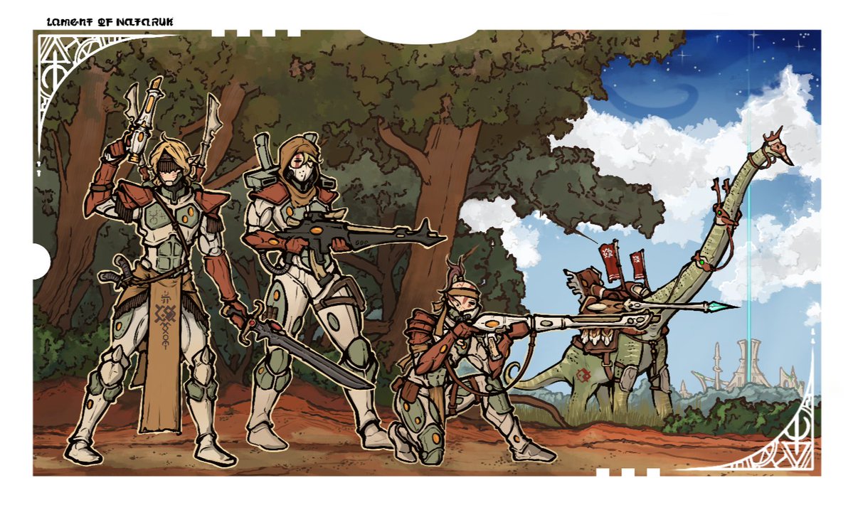 CEOofWarEconomy's tweet photo. Eldar exodites from maiden world of Nata'ruk https://t.co/Bqp4PpdGhL