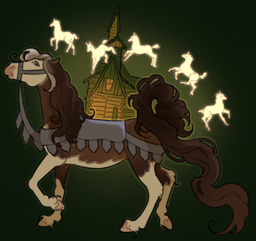 tsumtsumali's tweet photo. Inktober 3 — Miniature 
Mini horses are haunting my pony https://t.co/bwGaX4fjN7
