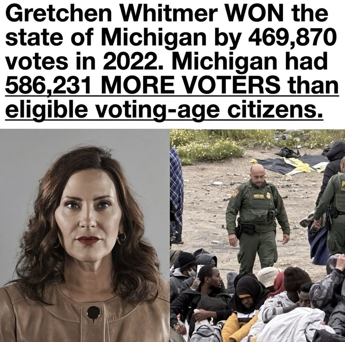SparksN123's tweet photo. Michigan invented a new branch of math. They counted every ballot. They just didn’t count the people first. All y’all so stupid. https://t.co/dqc4fSNN2D