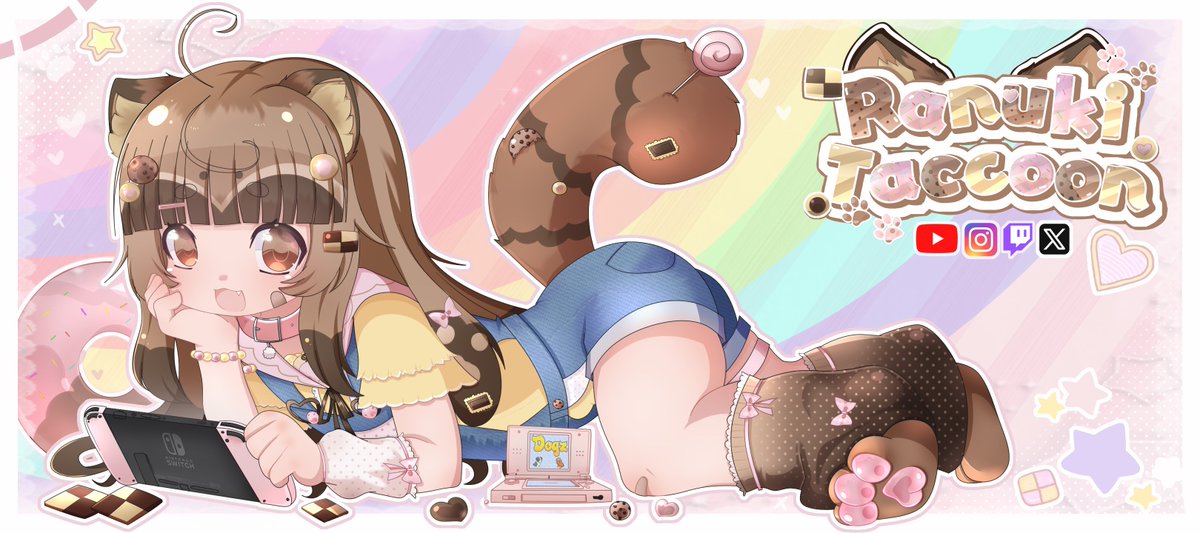 ranukitaccoon_'s tweet photo. I just finished drawing my banner artwork 🩷✨ what do you think? 🥺Took a little bit longer than expected 

#myart #vtuber #kawaiiart #animeart https://t.co/FihQaqqR7A