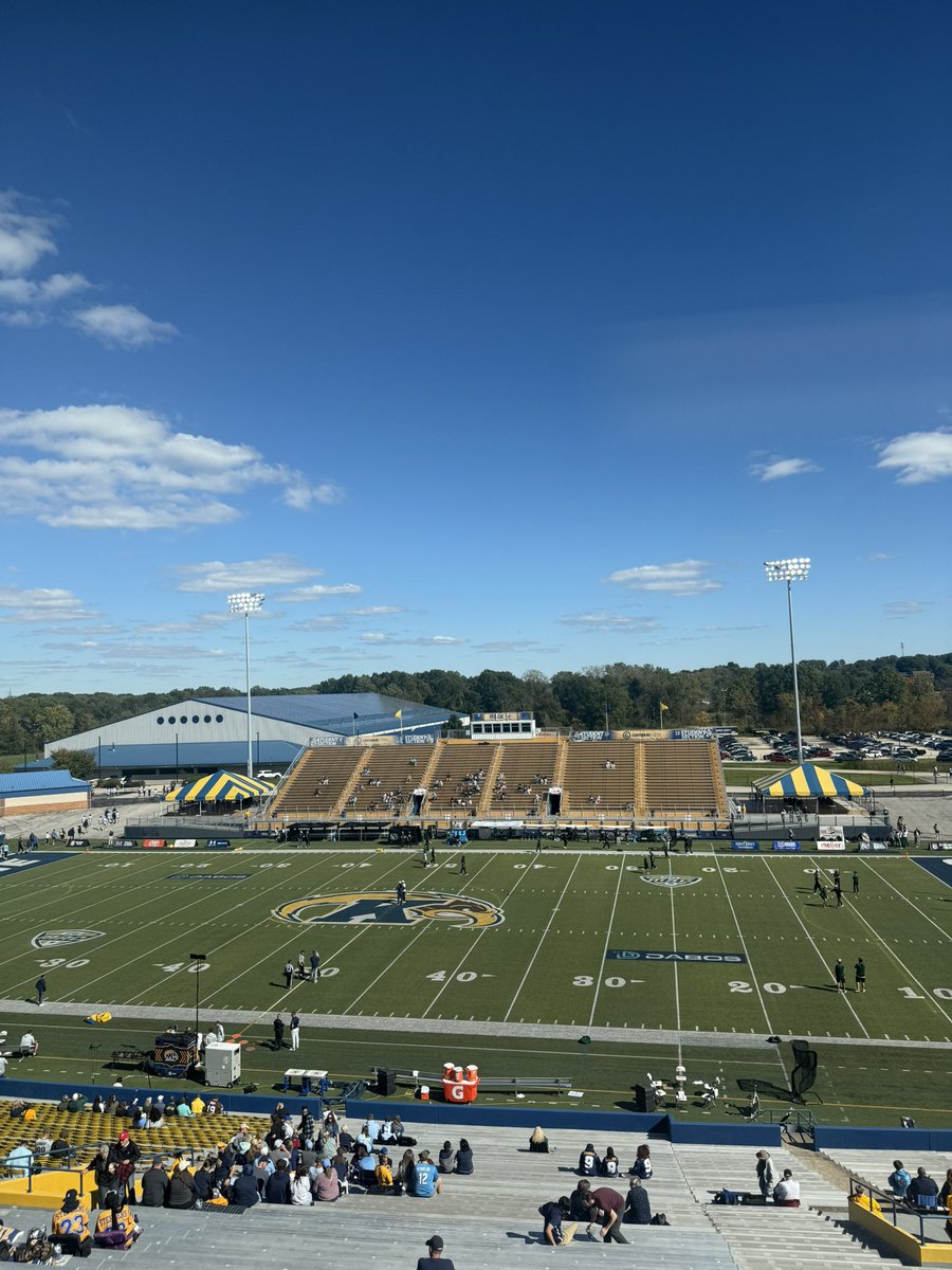 DaneRichardso16's tweet photo. Packed out for @KentStFootball homecoming!🏈

The Flashes host Ohio as they look to stay unblemished inside Dix Stadium and in MAC play

@RobPolinsky and I upstairs, @lucasfooteCLE down on the sideline. Pregame at 2:30, kickoff at 3:30!⚡️

📻 https://t.co/T6ucOyrcgR https://t.co/Nf8dTdM1ze