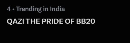 Lonely_boy676's tweet photo. QAZI THE PRIDE OF BB20 trending at number four

Rt if u part of this trend

#QaziTouqeer #BB20 #BjggBoss20 https://t.co/QGjLJYOJpq