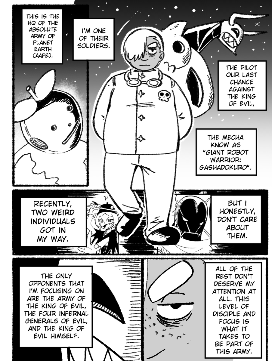 wanderjegson's tweet photo. Magical Girl versus Masked Hero versus Giant Robot 4: Giant Robot's side (1/2) https://t.co/mV3SEj8Ne1