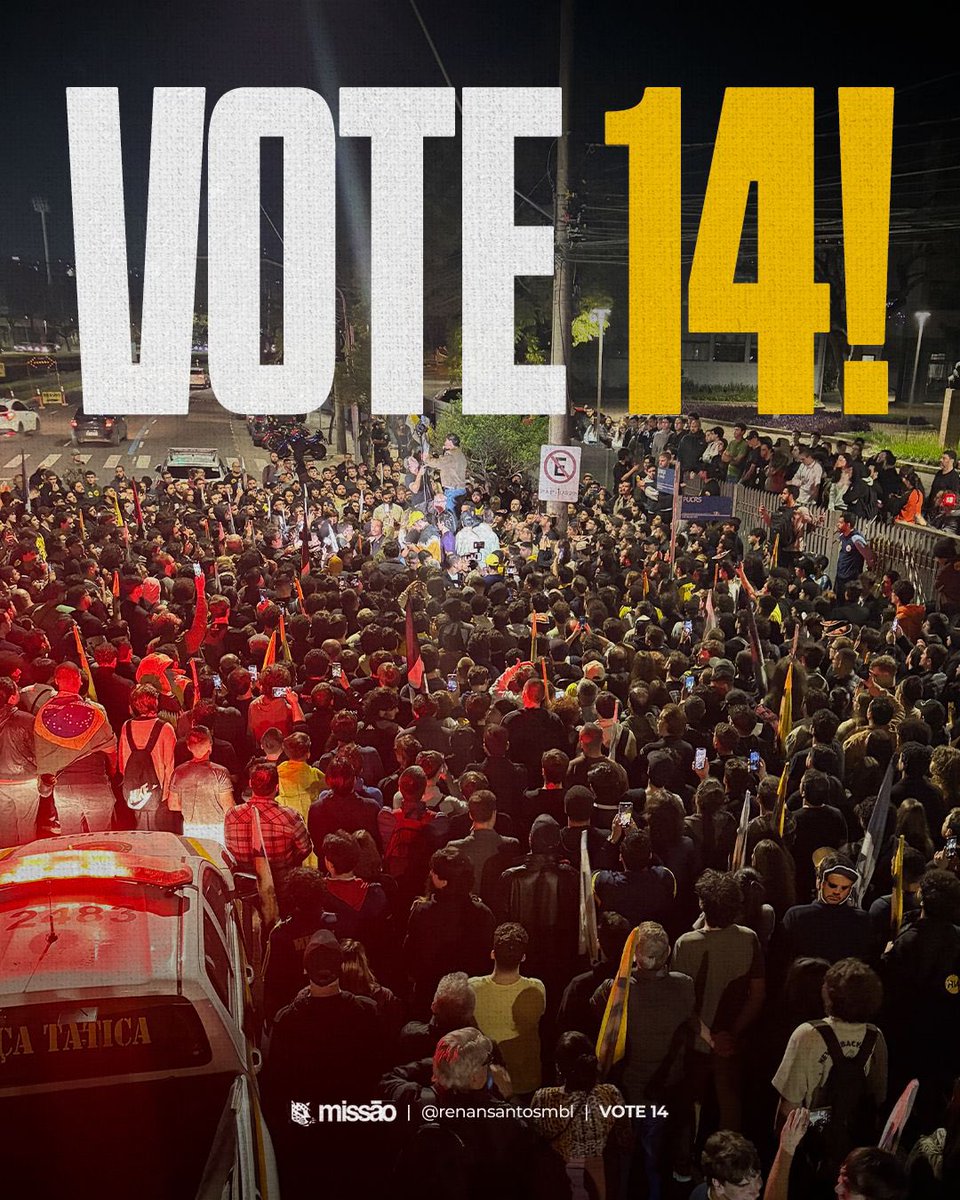 PartidoMissao's tweet photo. EU VOTO 14!

@RenanSantosMBL https://t.co/hHQMOyeE96