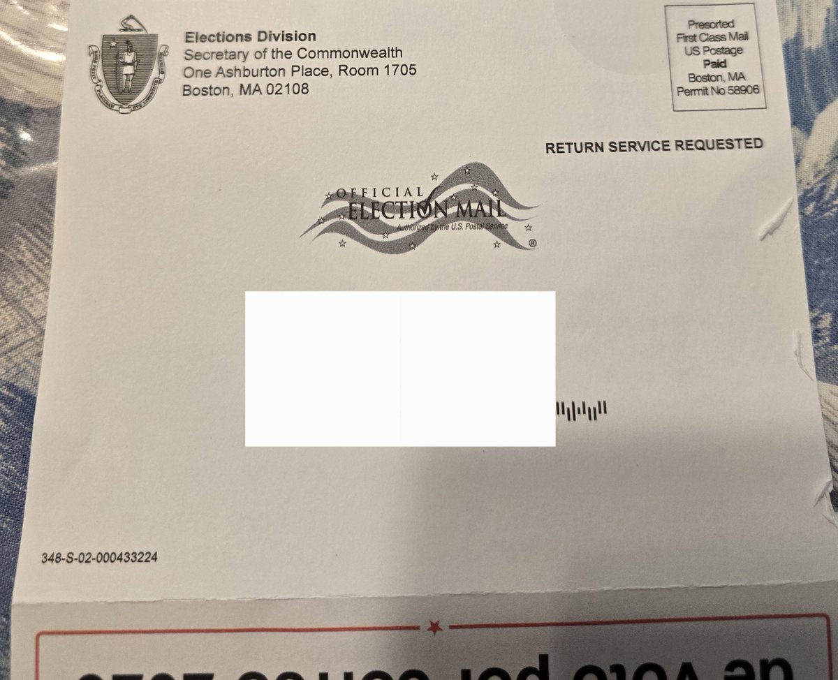 rich33515's tweet photo. @SecretaryOfMass How long does it take for deceased individuals to stop receiving main in ballot registration?

This person has been dead for a year and is still receiving these. https://t.co/0VKzM5jiud