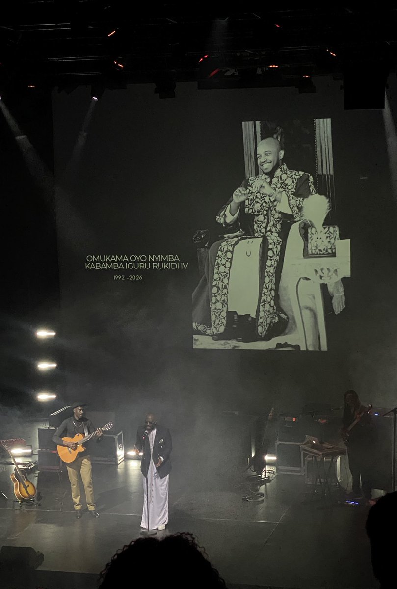 BeingEdna's tweet photo. Maurice Kirya pays tribute to some of Uganda’s fallen cultural icons at #KiryaLive2026. https://t.co/qdivPImeYb