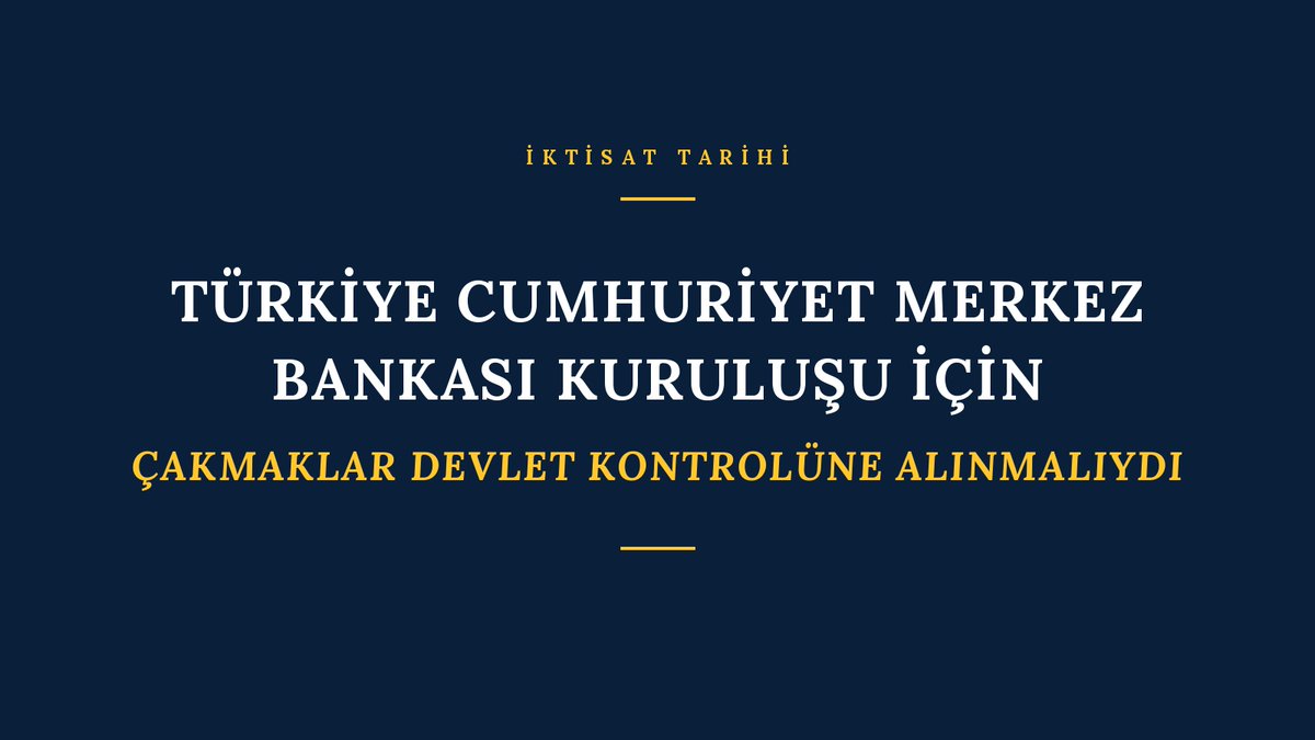 petrolandeco's tweet photo. Merkez Bankamız 95 yaşında.
30 Haziran 1930 tarihli Resmî Gazete’nin aynı sayısında iki kanun birden yayımlandı. Biri Türkiye Cumhuriyet Merkez Bankası’nı kuruyordu, diğeri kibrit ve çakmak tekelini 25 yıllığına Amerika’da kayıtlı bir şirkete devrediyordu. İlk bakışta biri para politikasına, diğeri sıradan bir tüketim malına ait iki ayrı düzenleme gibi görünürler. Oysa aynı işlemin iki parçasıydılar: yeni kurulacak bankanın kasasına konacak dövizi, kibrit tekelini satın alan şirketin açtığı kredi sağlayacaktı.
https://t.co/DiPJev0U1z