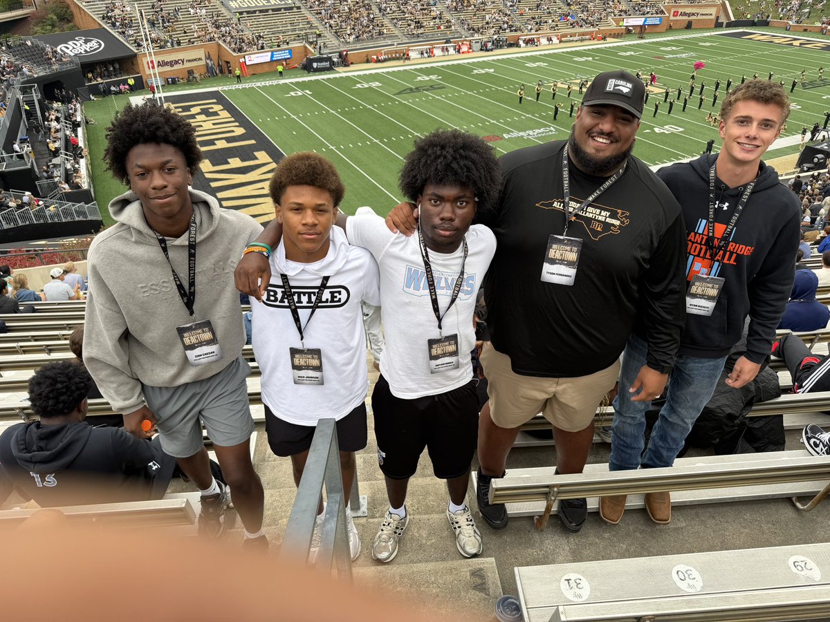 BInneh30690's tweet photo. Blessed to have the opportunity to visit @WakeFB @Coach_Allen2018 @FernandezCoach @coachJTD34 @brhswolves_fb 

“All in” https://t.co/9ImJH82Hix
