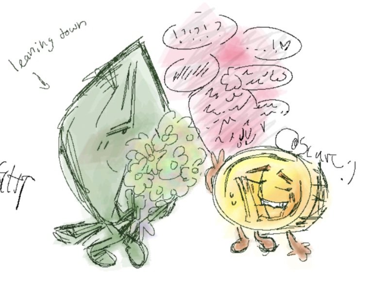 scarebearmeow's tweet photo. Tried a new artstyle.. lmk what u think ^^#bfdi #leafpin #coinleaf #needcil https://t.co/VJVx50EdKK