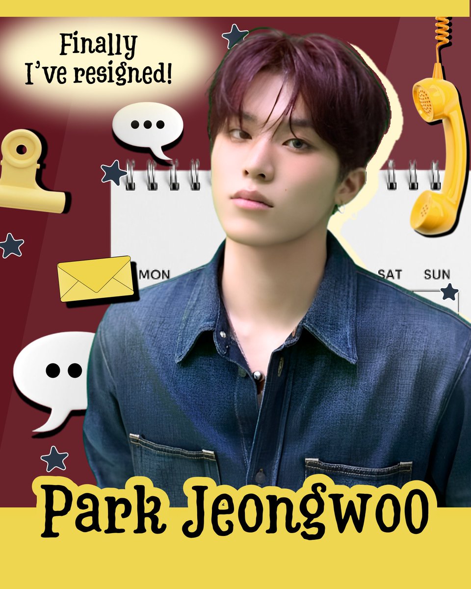 uAsaenami's tweet photo. 💌 ／ ⋆ ۪ Thrilled to announce that I, JEONGWOO, have resigned from my last office, all in the name of believing in love, spending my 𝗠𝗼𝗻𝗱𝗮𝘆 to 𝗙𝗿𝗶𝗱𝗮𝘆 with you. Turns out, missing you hits harder than any deadline ever could. 𓂃 ࣪˖ 𐚁 https://t.co/muj8Jetuxc