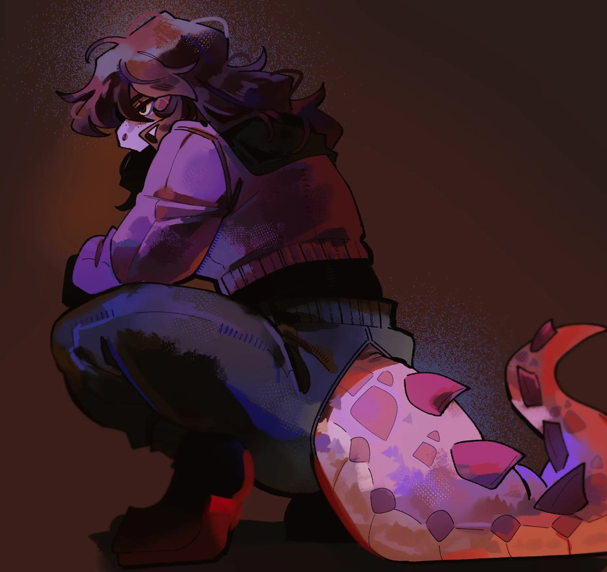 trillmunch's tweet photo. i always think of pre-game snoozie #susie #deltarune https://t.co/ZoEAyUyIK2