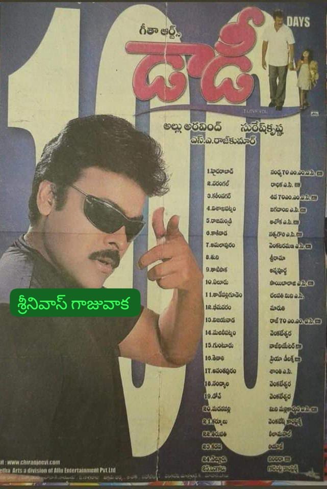 Amarnath_555's tweet photo. మెగాస్టార్ డాడీ మూవీ కి 25ఏళ్ళు 🎬💐
50 రోజులు -97 కేంద్రాలు ☑️
100 రోజులు -15 కేంద్రాలు ☑️
Average టాక్ తో హైదరాబాద్ సంధ్య 70MM గ్రాస్ 80 లక్షలు 🔥🔥
#25YearsForDaddy #Daddy
@KChiruTweets @SimranbaggaOffc #SARajkumar #MegastarChiranjeevi #SureshKrishna https://t.co/gyndor8jnl