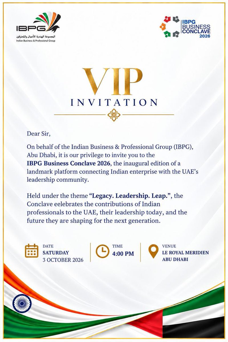 kumar_diwakar's tweet photo. Thanks a lot  IBPG for taking this great initiative Attending IBPG business conclave 2026 https://t.co/EZdUQksmUZ