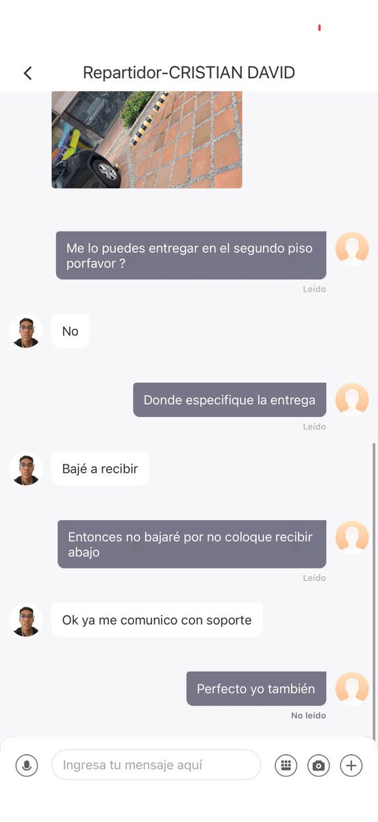 EdyAguilarV's tweet photo. @DiDi_Colombia  vuelve y juega, pido por favor la entrega en el lugar que sale que es en el 2do piso de unos locales por estado de embarazo se me dificulta la su dieta y bajadera de escaleras y me da las respuestas mi pantallazo y dice que dejó el servicio y me están cobrando. https://t.co/9OzjXhUWjQ