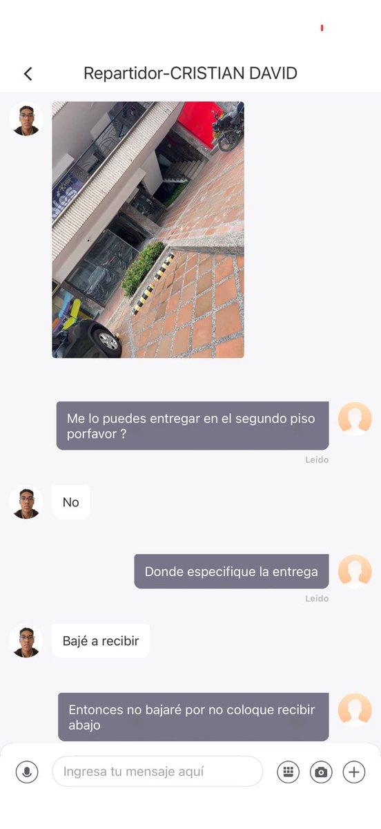 EdyAguilarV's tweet photo. @DiDi_Colombia  vuelve y juega, pido por favor la entrega en el lugar que sale que es en el 2do piso de unos locales por estado de embarazo se me dificulta la su dieta y bajadera de escaleras y me da las respuestas mi pantallazo y dice que dejó el servicio y me están cobrando. https://t.co/9OzjXhUWjQ