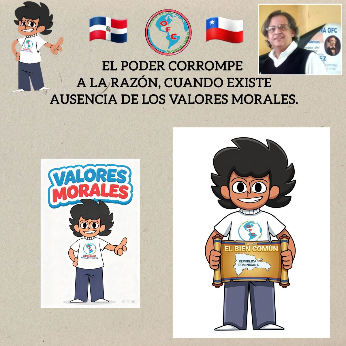 ValoresMorales's tweet photo. UN LLAMADO A LA CONCIENCIA CIUDADANA

Los valores morales son el escudo contra lo que corrompe a la razón.

Cuando la Ética perfecciona la Moral guiando nuestra conducta, la razón se consagra al bien común, favoreciendo la convivencia. https://t.co/oN4CDRWsFU