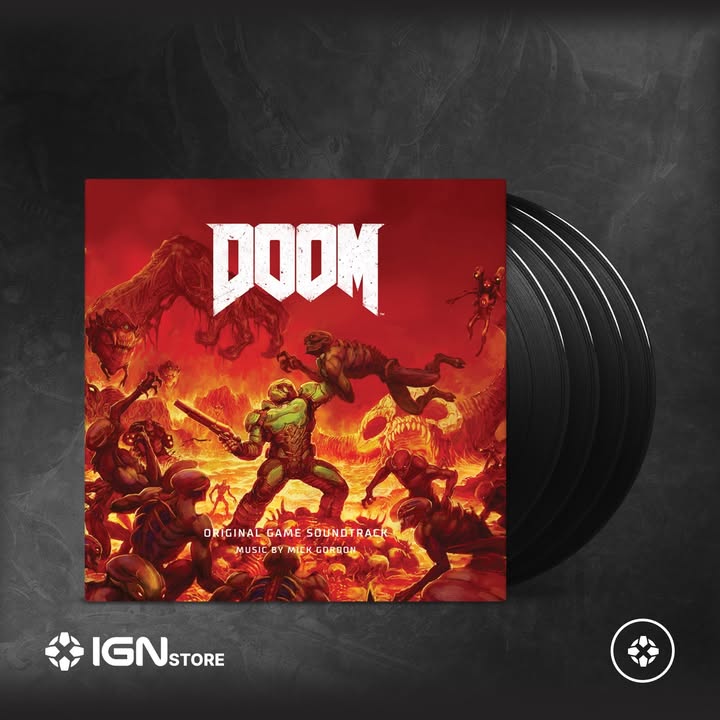 IGNStore's tweet photo. Bethesda and Laced Records present the hugely influential music of DOOM (2016) in 2LP and 4LP box sets.

Mick Gordon's experimental, ultra heavy, riff-fuelled industrial metal soundtrack is often cited as one of the greatest video game soundtracks of all time and you can get it on wax here: https://t.co/AwCm38b9vZ