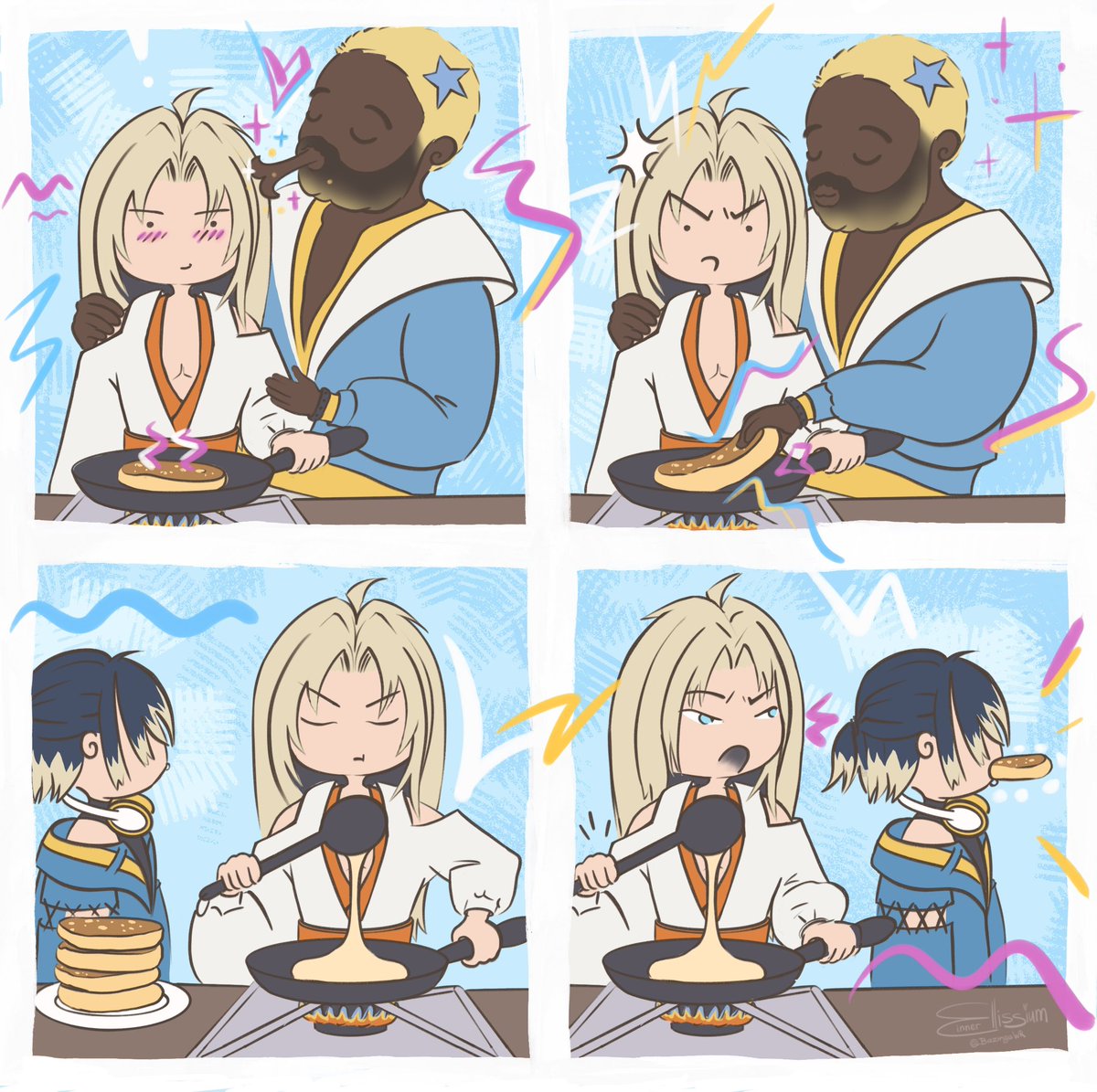 BazingaWR's tweet photo. Sorry I’m latte, but here comes a little trouble for the #HEARTSTEEL‌ Pancake day 💛❤️🧡🩵💚💜
#Heartwave https://t.co/6Vokr9Jg47