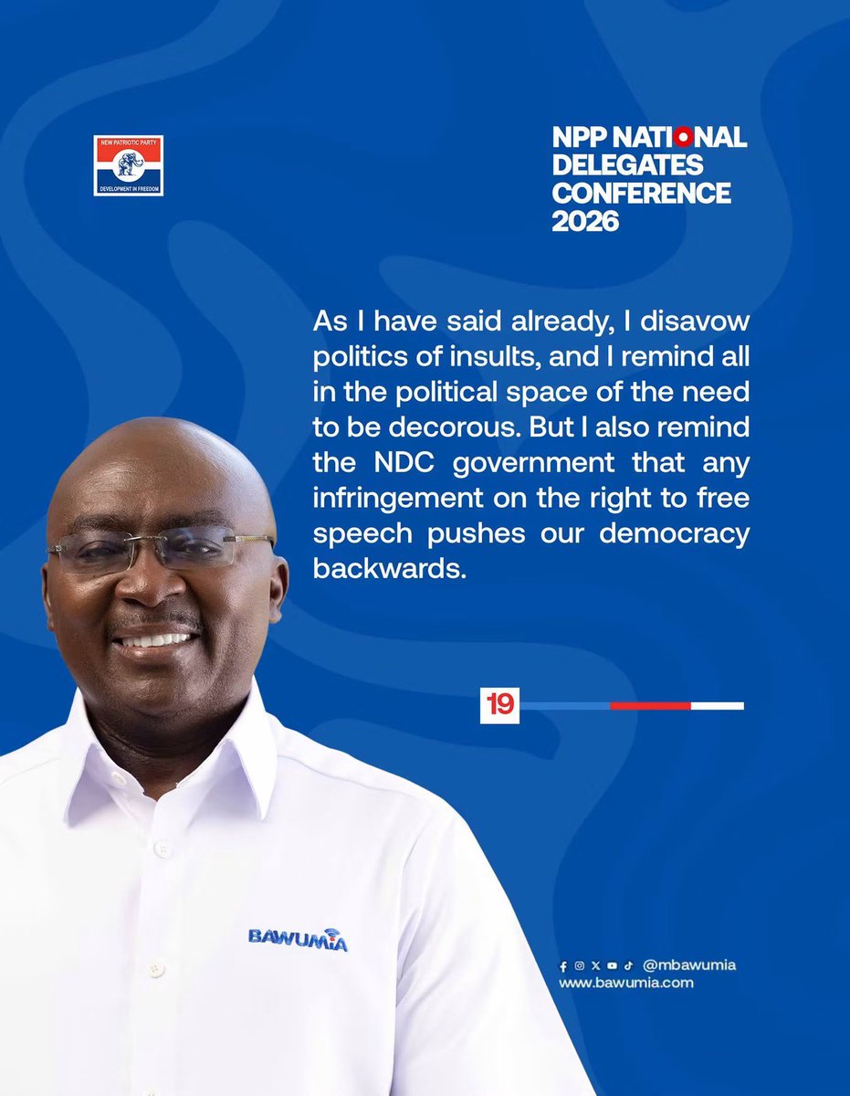 NPPDAILY's tweet photo. EXCERPTS OF DR. BAWUMIA’S SPEECH AT THE NPP 2026 DELEGATES CONFERENCE IN KUMASI. https://t.co/H9TZxCye9g