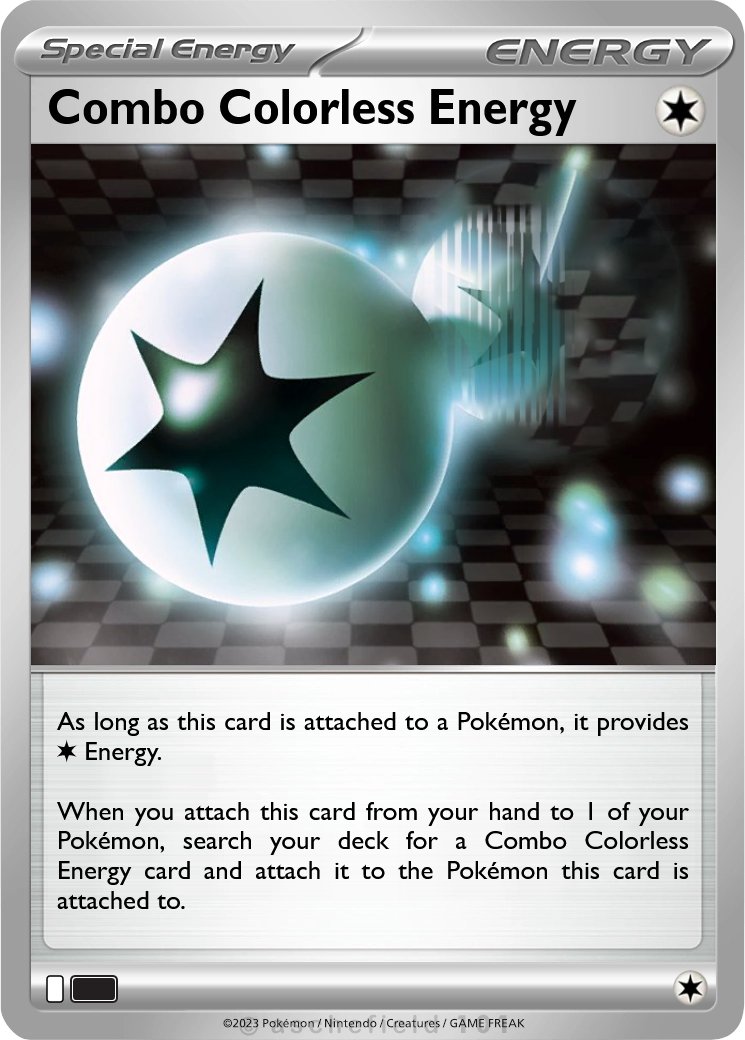 TotiTotiToti's tweet photo. I think this would be a cool way to variation on Double Colorless. When you attach it from hand, it provides [C] and you search your deck for another copy and attach that too. https://t.co/JQGKiIQDbF