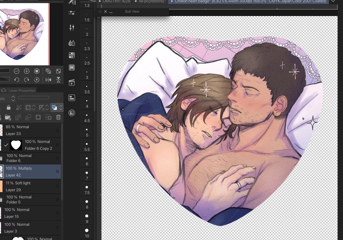 croissuke's tweet photo. finished my chreon heart badge for cf23 (now I sleep) https://t.co/IB1CPb78GM