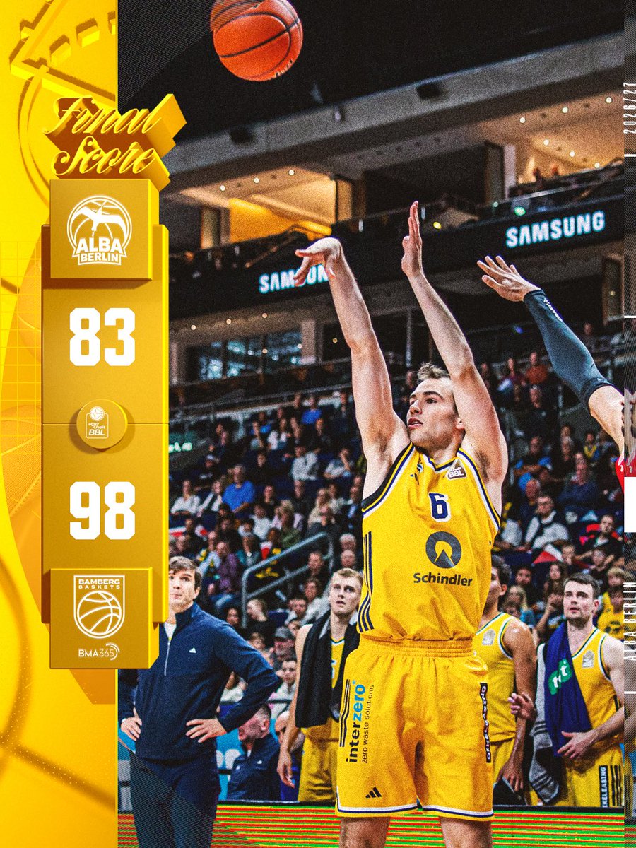 albaberlin's tweet photo. Comeback reicht nicht 🥲

Wir finden zunächst nicht unseren Rhythmus und am Ende zeigen sich die @Bamberg_Baskets abgezockter, der Sieg geht an die Gäste. Chance auf Revanche direkt in gut zwei Wochen! 😤

📸 Tilo Wiedensohler https://t.co/Md0N1vXhw2